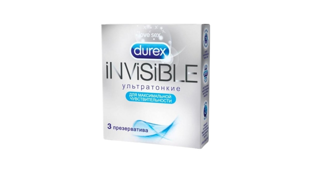 DUREX პრეზერვატივები Invisible (3 pcs)