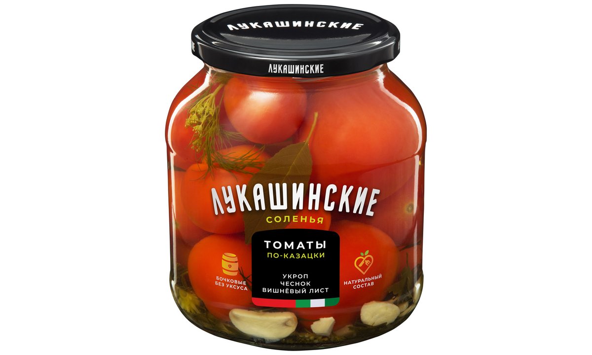 ლუკაშინსკიე Tomato Pulp მარილიანი (670 g)