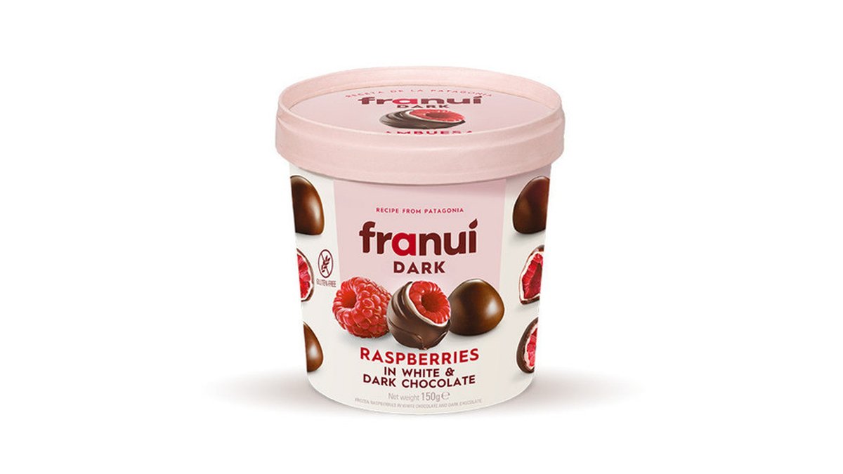 FRANUI Frozen Raspberries Frozen raspberries in dark chocolate (150 g)