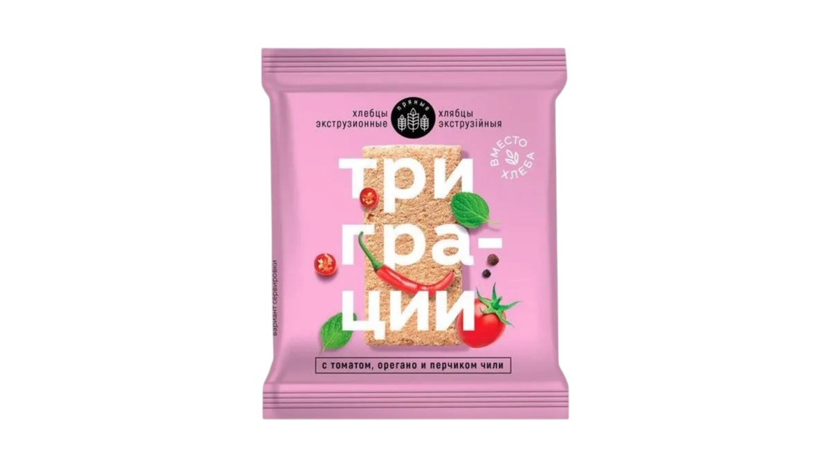Polotskie Хрустящий Хлеб with tomato, oregano and chili pepper (55 გ)