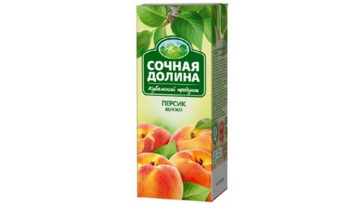 Sochnaya Dolina сок peach-apple (200 ml)