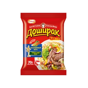 Doshirak ნუდლები საქონლის ხორცით და სოკოთი beef (70 g)