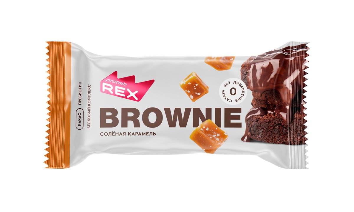 REX Печенье Brownie Salted Caramel (50 გ)