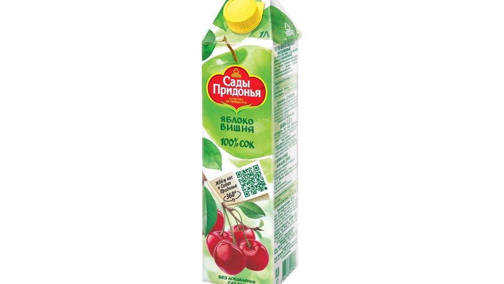 Pridonya's Gardens сок ვაშლის და ალუბლის (1 l)