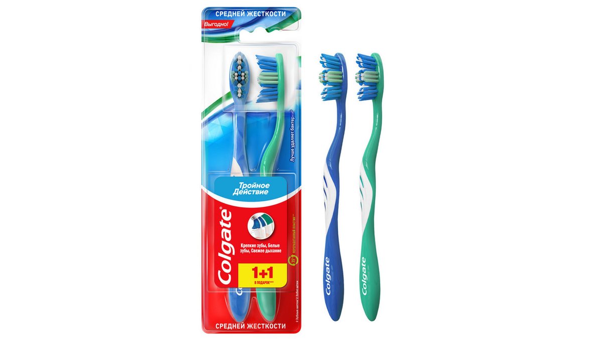 Umbrella toothbrush triple action (2 pcs)