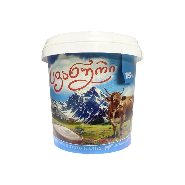 ნატურალ პლიუსი sour cream სვანური 15% (800 გ)