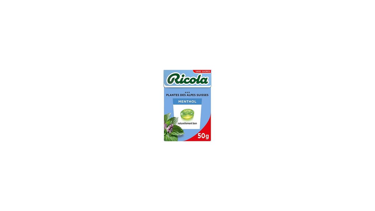 RICOLA ჟელატინის კანფეტები Menthol (50 g)