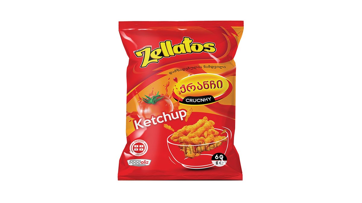 Zellatos чипсы ketchup (60 g)