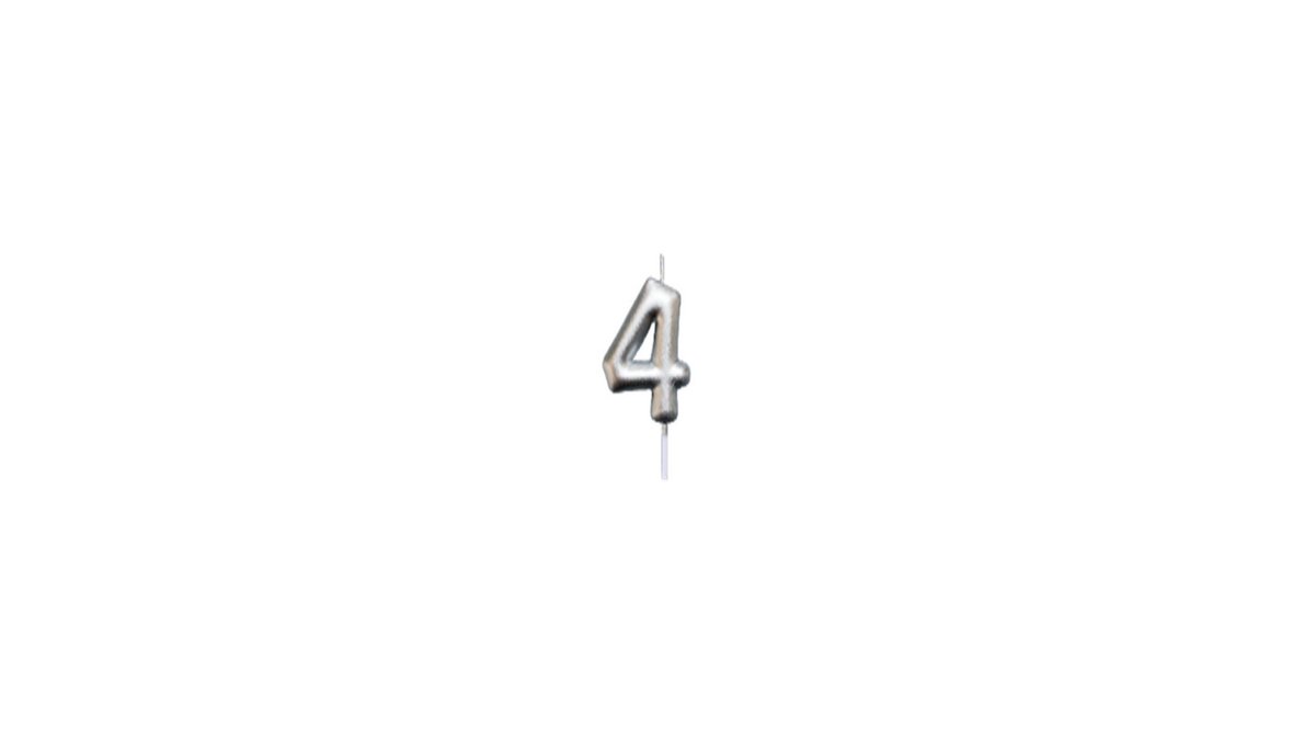 Dab День Рождения Свеча Number 4
