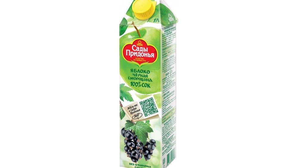 Pridonya's Gardens сок apple and black currant (1 l)