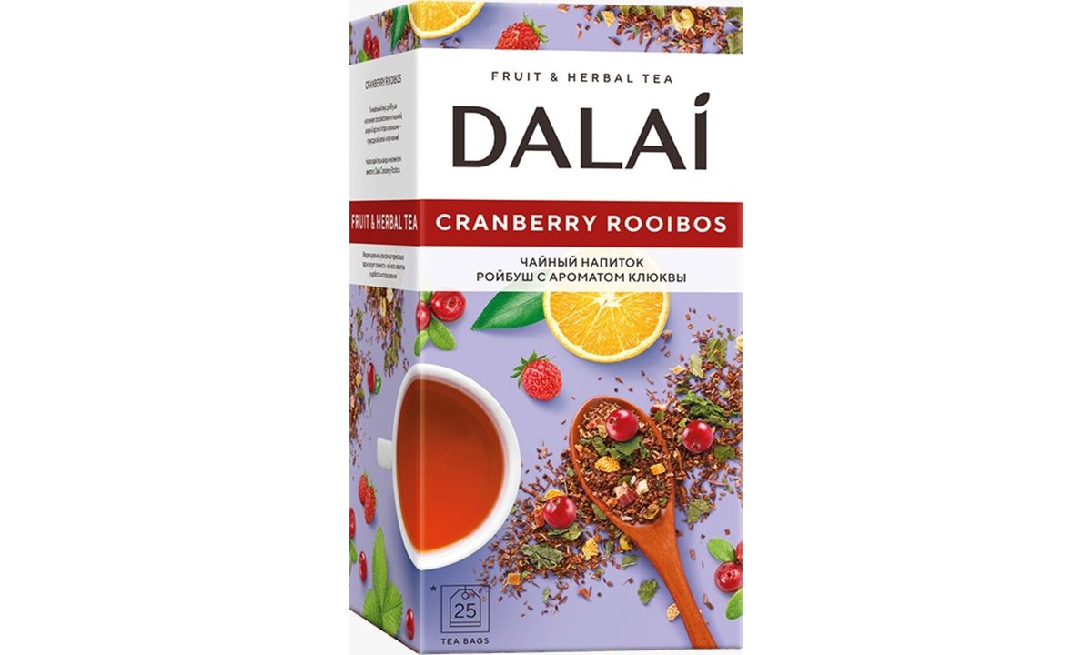 Dalai ჩაი Cranberry Rooibos (25 პაკეტი)