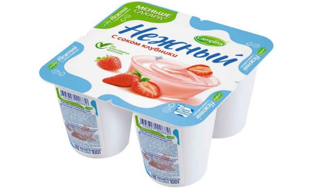 Nezhni Молочный десерт strawberry juice (100 g)