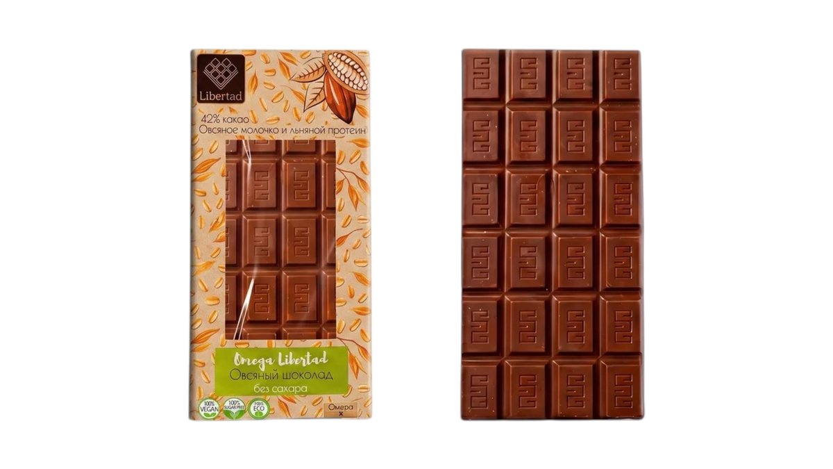 Omega Libertad Chocolate sugar-free oats and flax protein (65 გ)