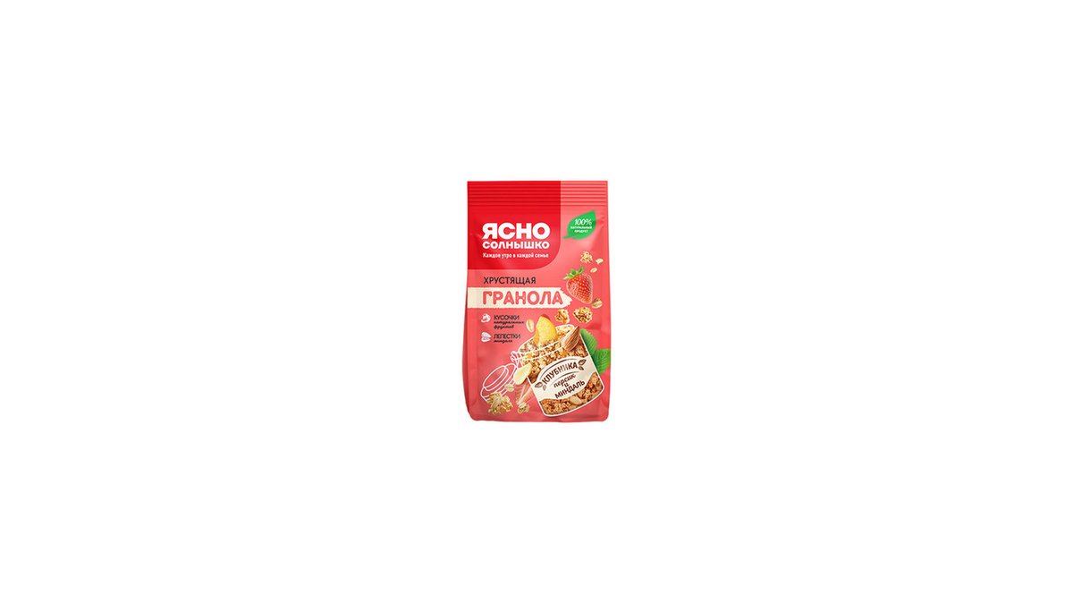 Solnishko Breakfast Cereal Mix Strawberry and Almond (250 g)