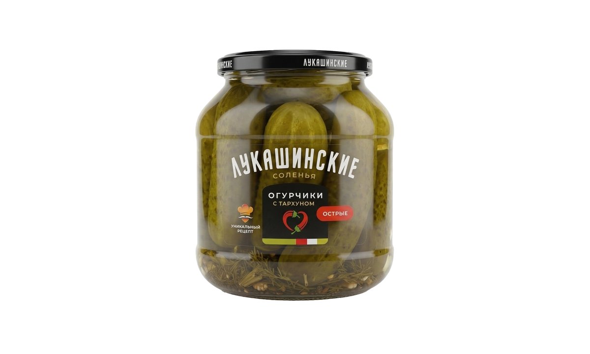 Lukashinskie Консервированные Огурцы spicy tarragon (670 g)