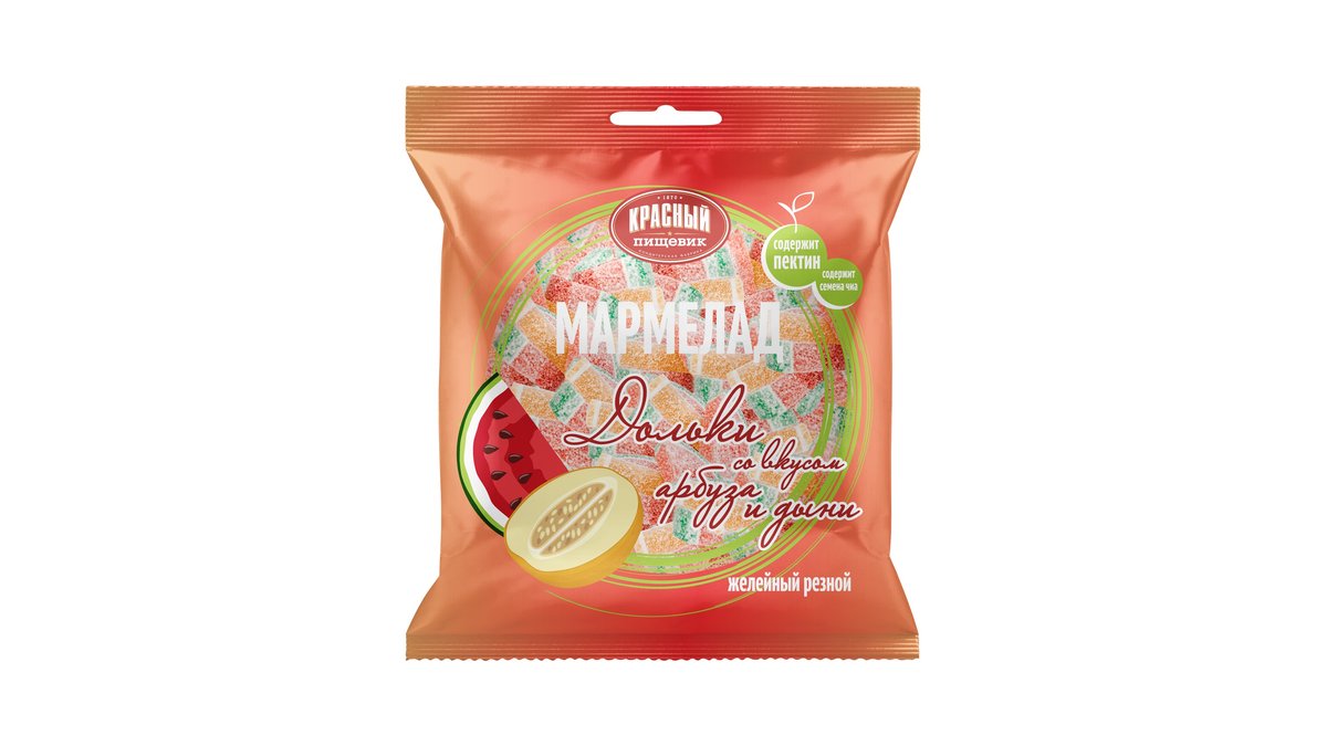 Krasny Pyshevik Арбузный мармелад Watermelon and Melon Lob (210 g)