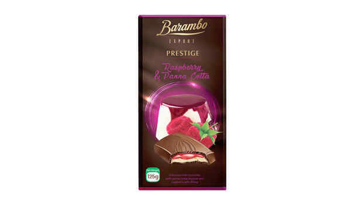 Barambo შოკოლადი Milky raspberry Panacota (125 gr)