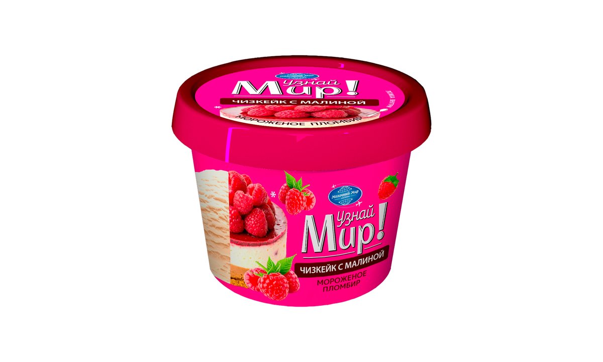 Molochny Mir ice cream raspberry cheesecake (120 g)