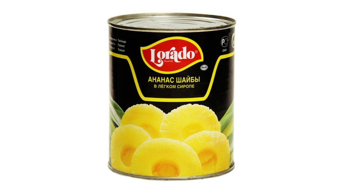ლორადო Маринованный ананас cut into rings (850 ml)