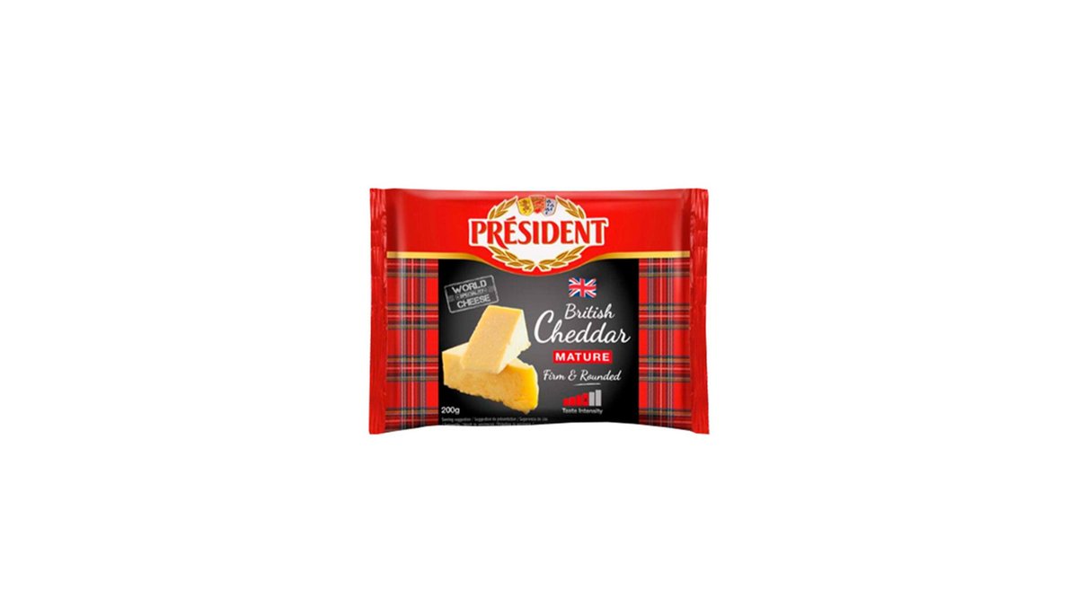 President's cheese white cheese cheddar Mature (200 gr)