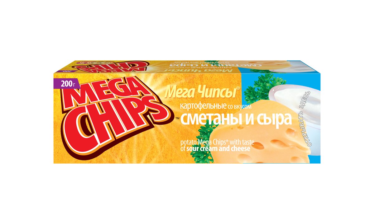 MEGACHIPS chips sour cream and cheese (200 გ)