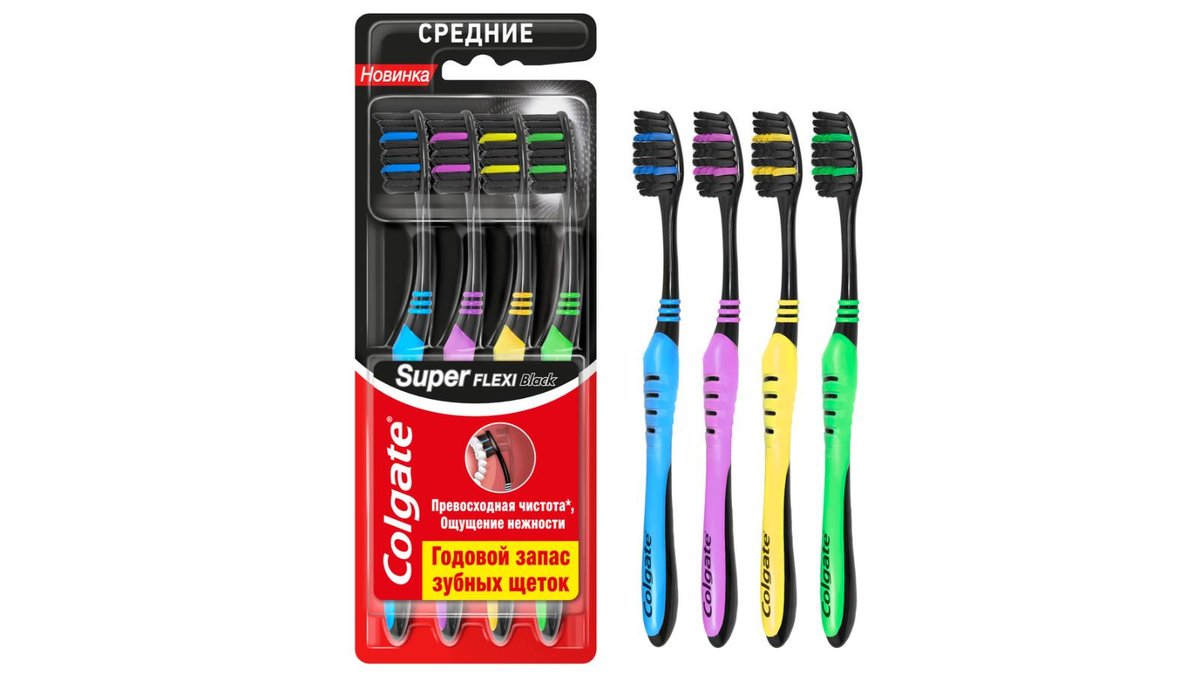 Colgate ზედა კბილის ჯაგრისი Super Frex (4 pcs)
