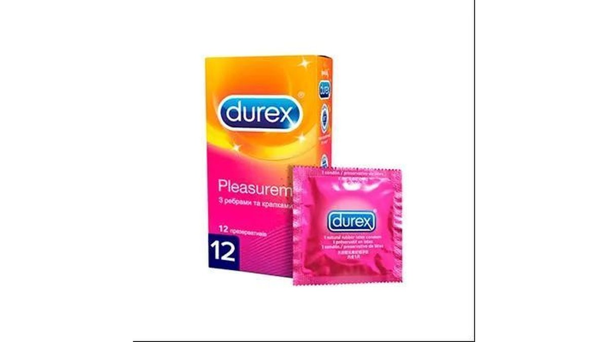 Durex პრეზერვატივი Pleasuremax (12 pcs)