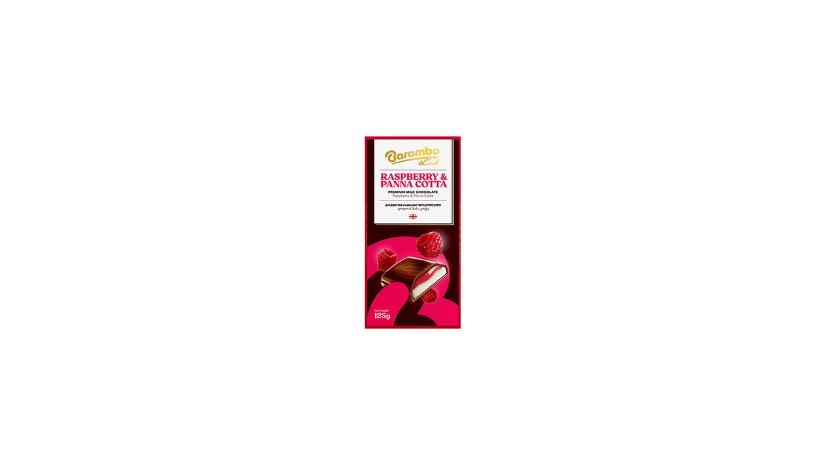 BARAMBO Chocolate Milk Chocolate Panna Cotta and Raspberry (125 g)
