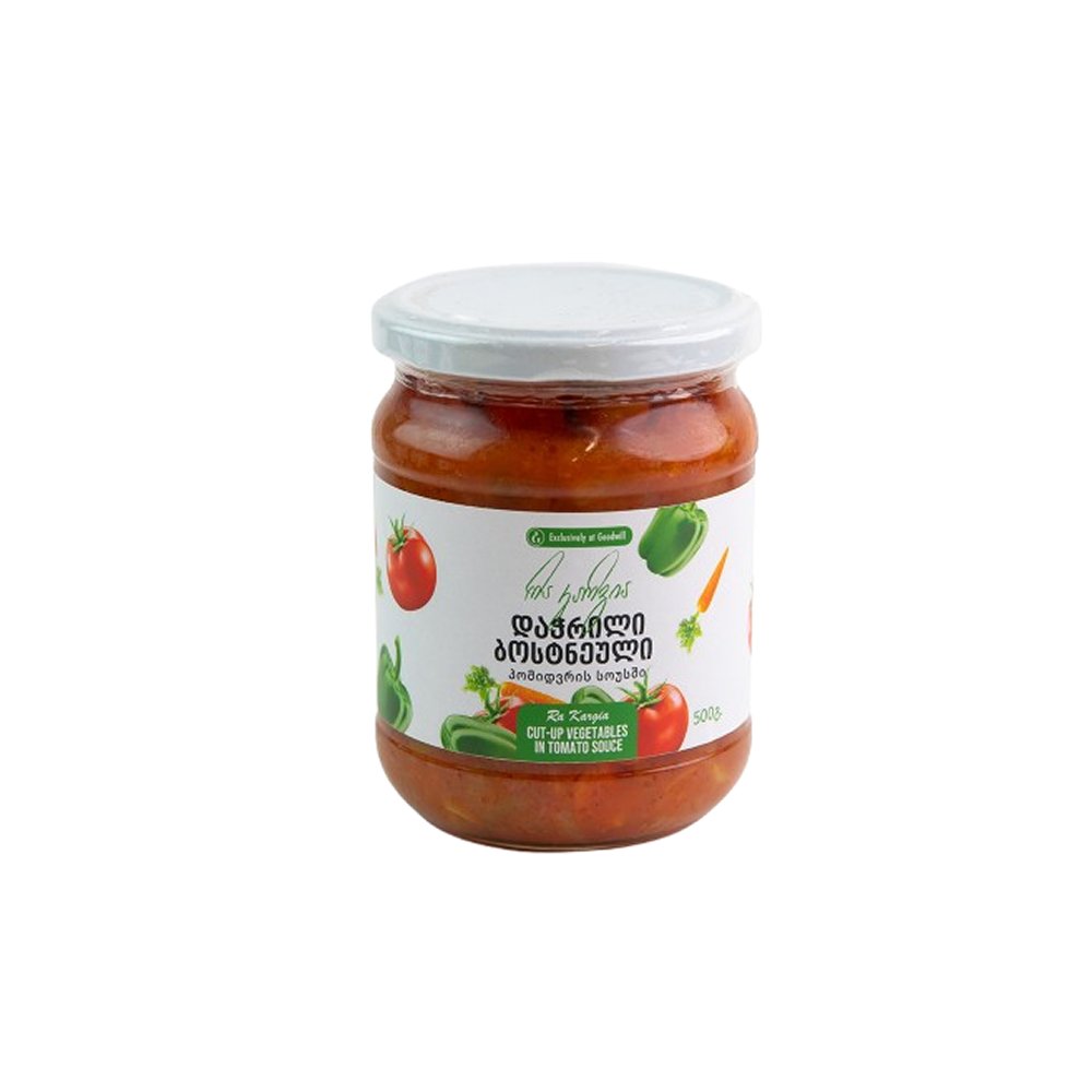 What's good Овощной консерв chopped vegetables in tomato sauce