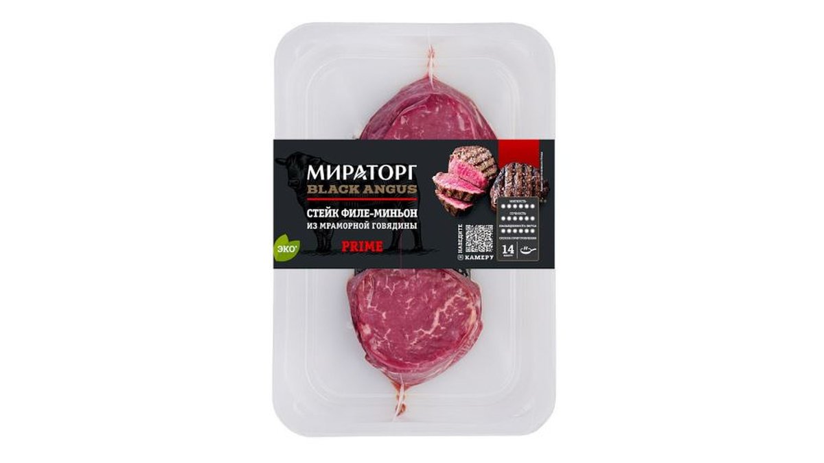 Miratorg სტეიკი Filet Mignon Black Angus Prime (380 გრ)