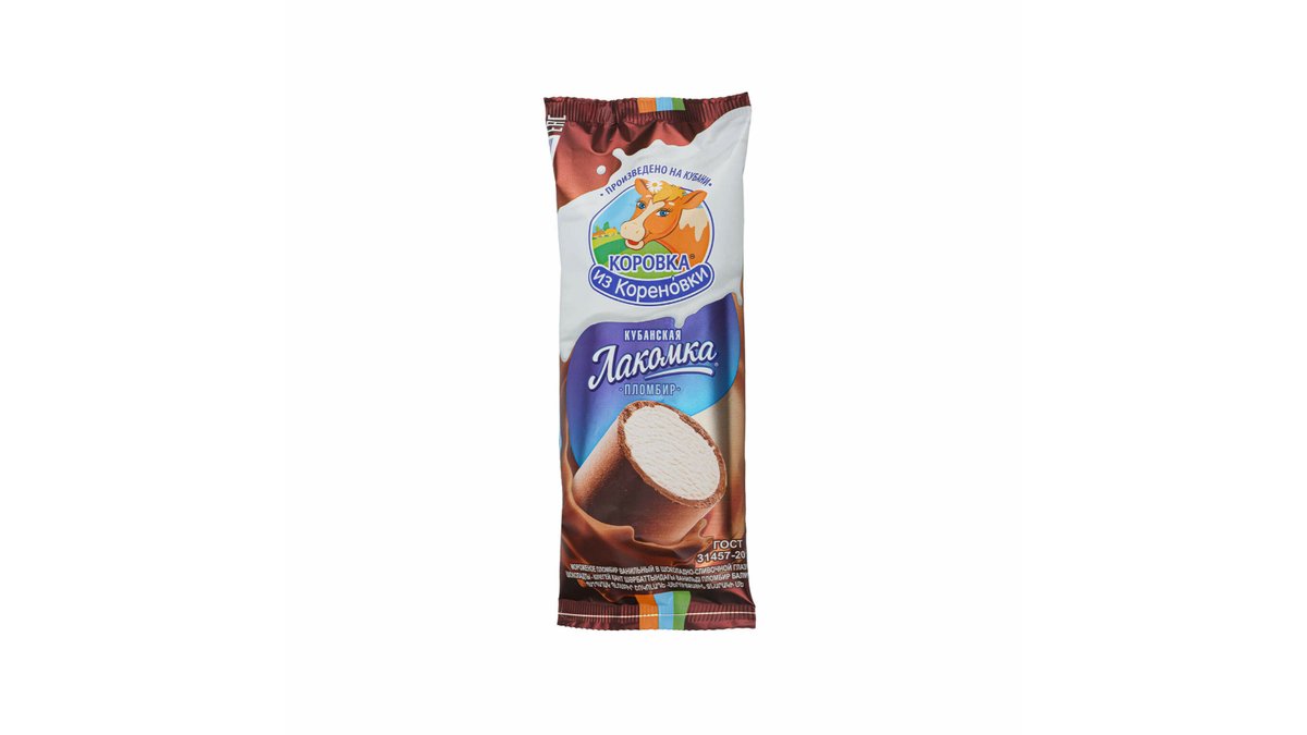 Karovka мороженое Ice cream sundae with chocolate and cream glaze (90 g)