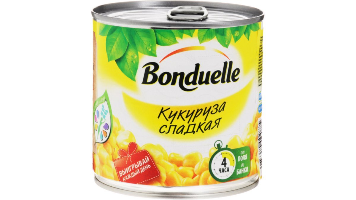 Bonduelle Консервированная кукуруза canned corn (425 gr)