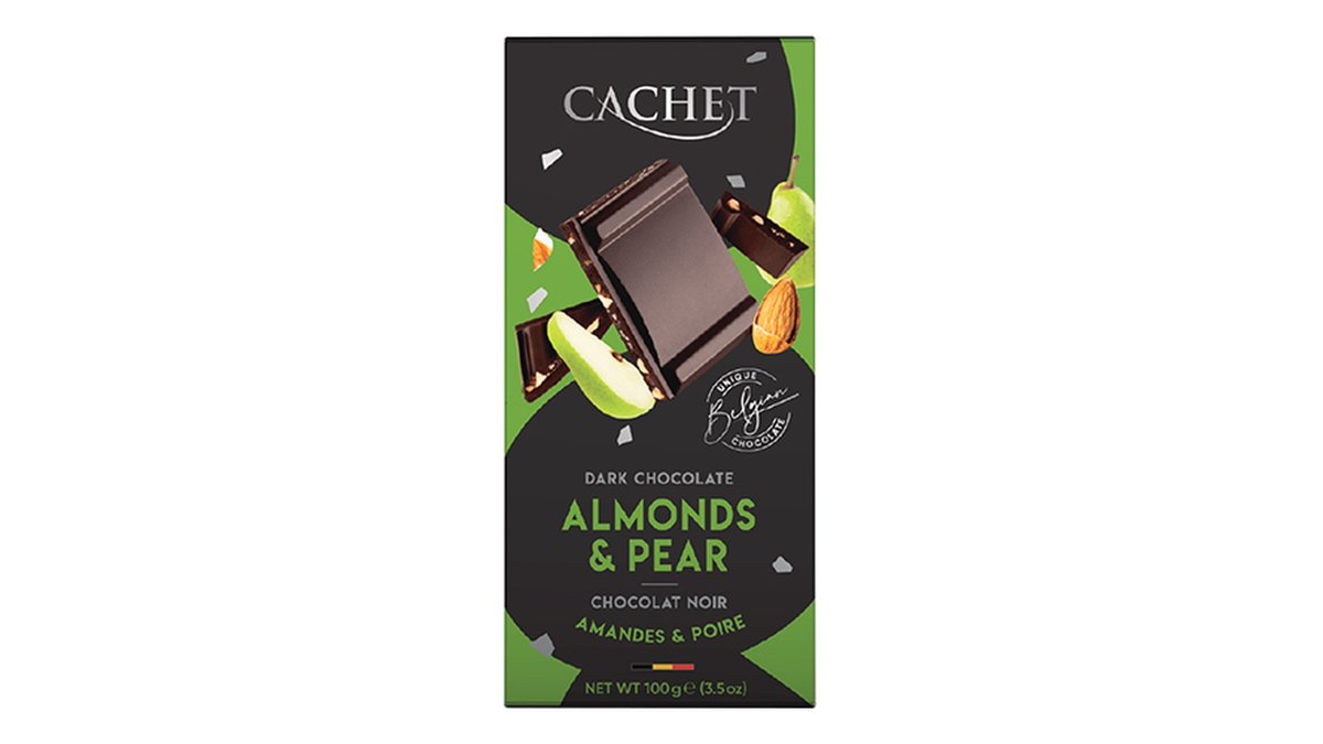 Kim's Chocolates Chocolate black pear and almond (100 g)