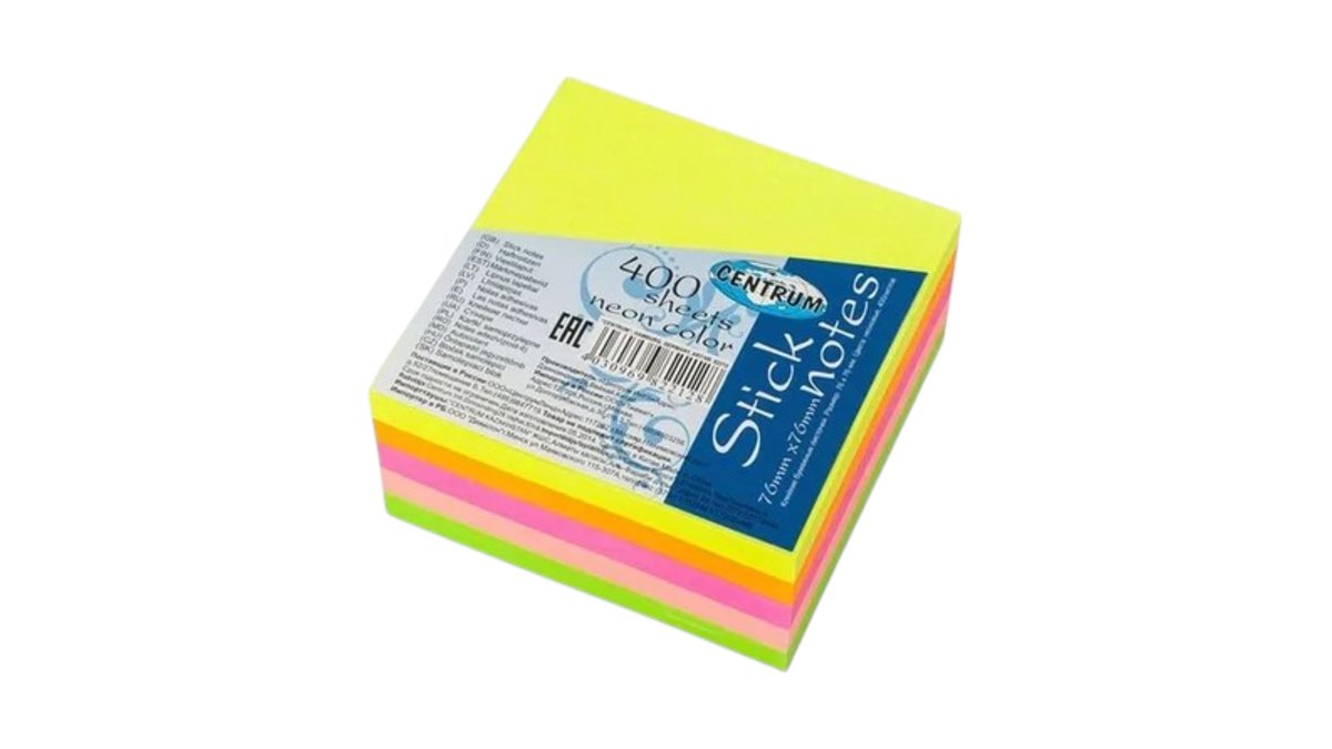 CENTRUM წებოვანი ჩანაწერები Assorted (76 mm)