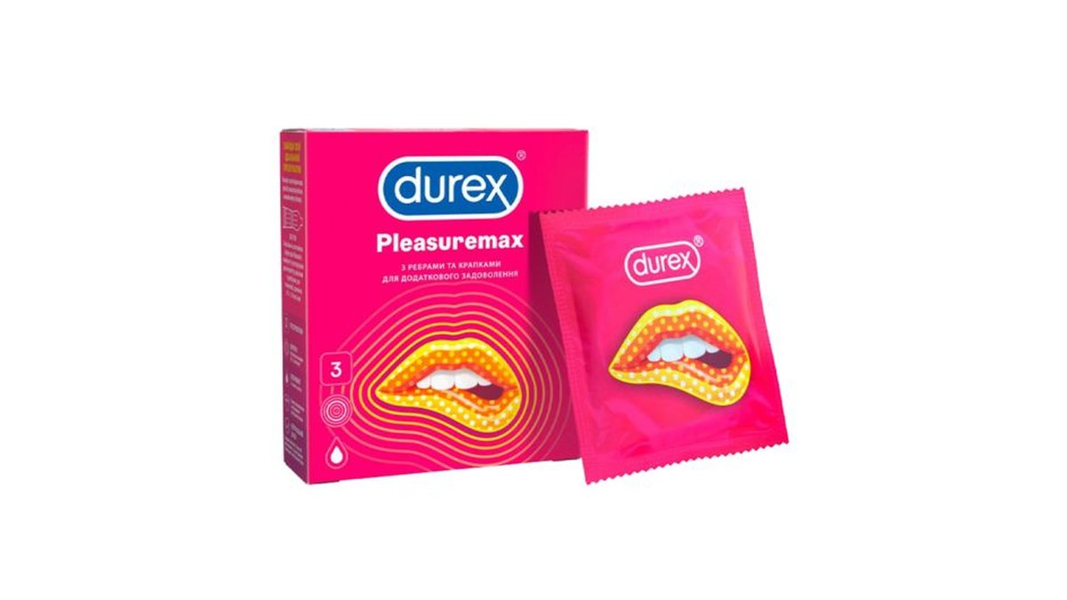 Durex პრეზერვატივი Pleasuremax (3 pcs)