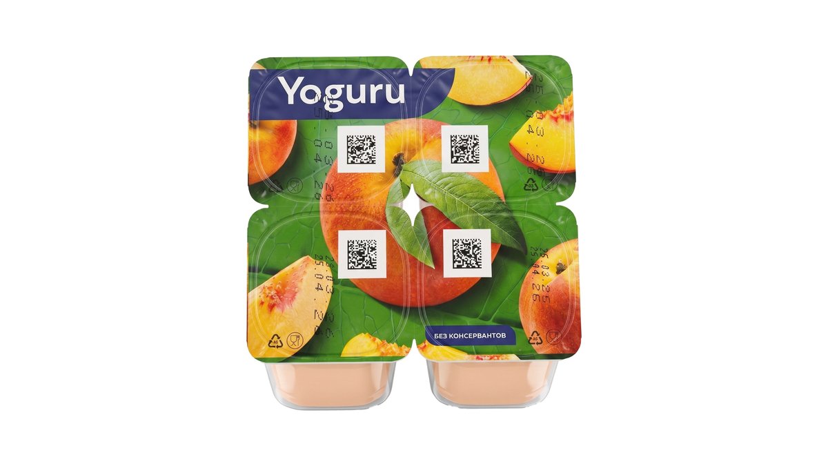 Yoguru იოგურტი 2.5% ატმით (125 გ)