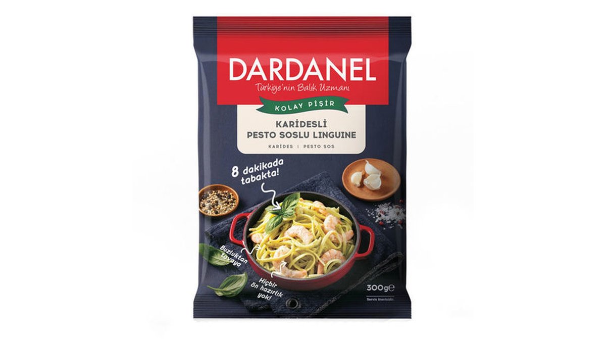Dardanelles Seafood Mix Linguine with shrimp and pesto sauce (300 გრ)