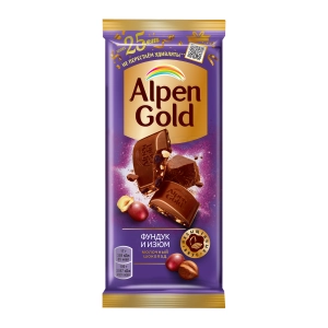 Alpen Gold Chocolate Milk chocolate with hazelnuts and raisins (100 g)