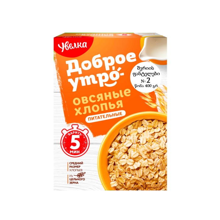 „უველკა“ Oat Groats №2 (400 г)