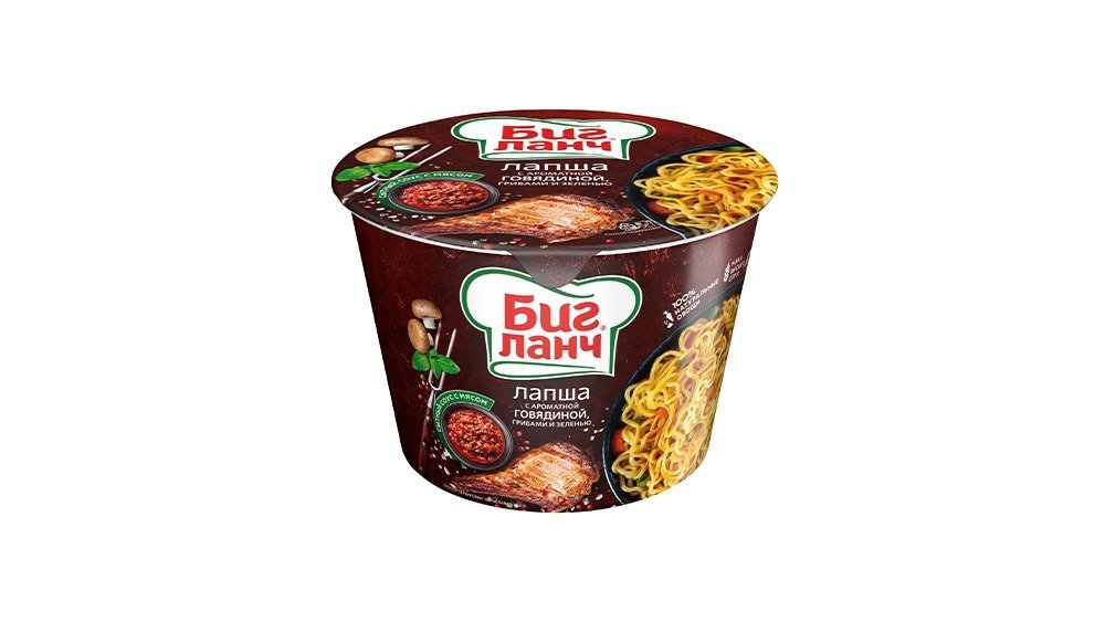 BIG LUNCH Instant Noodles green mushrooms (90 g)