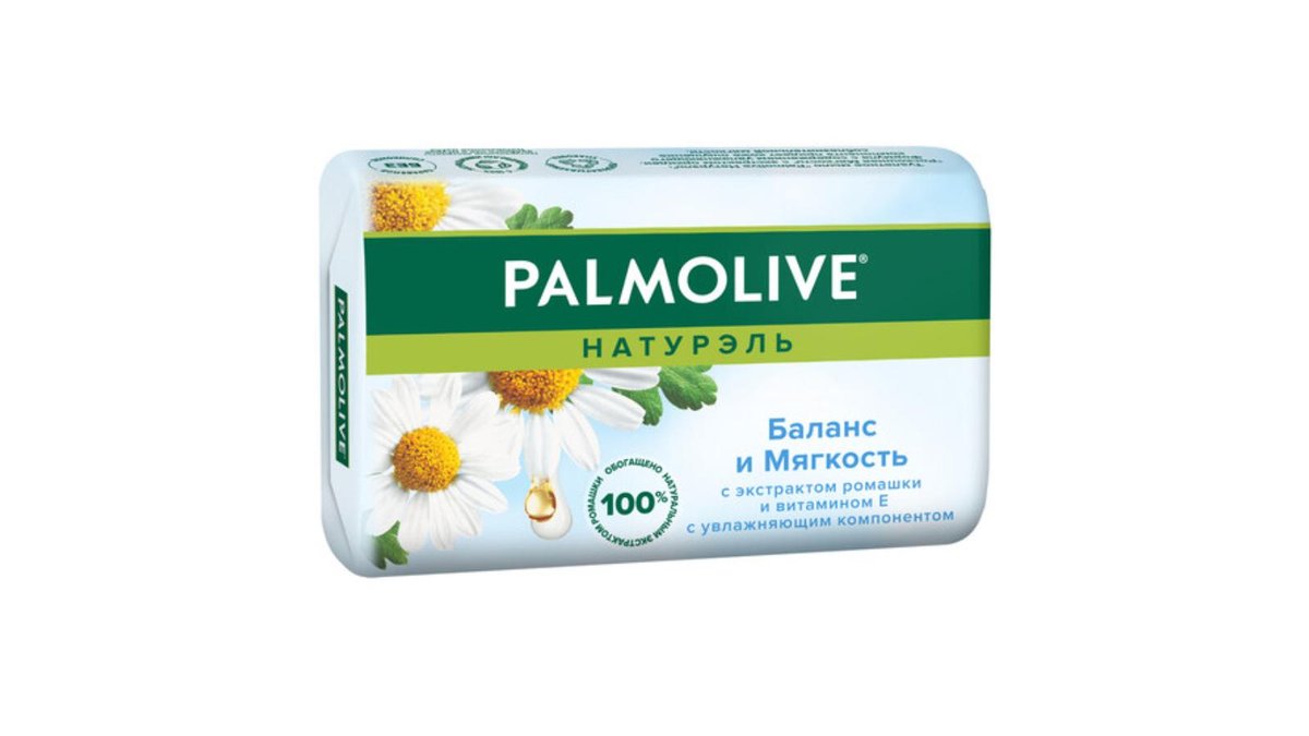 Palmoliv მყარი საპონი Camomil, Vitamin E (90 g)