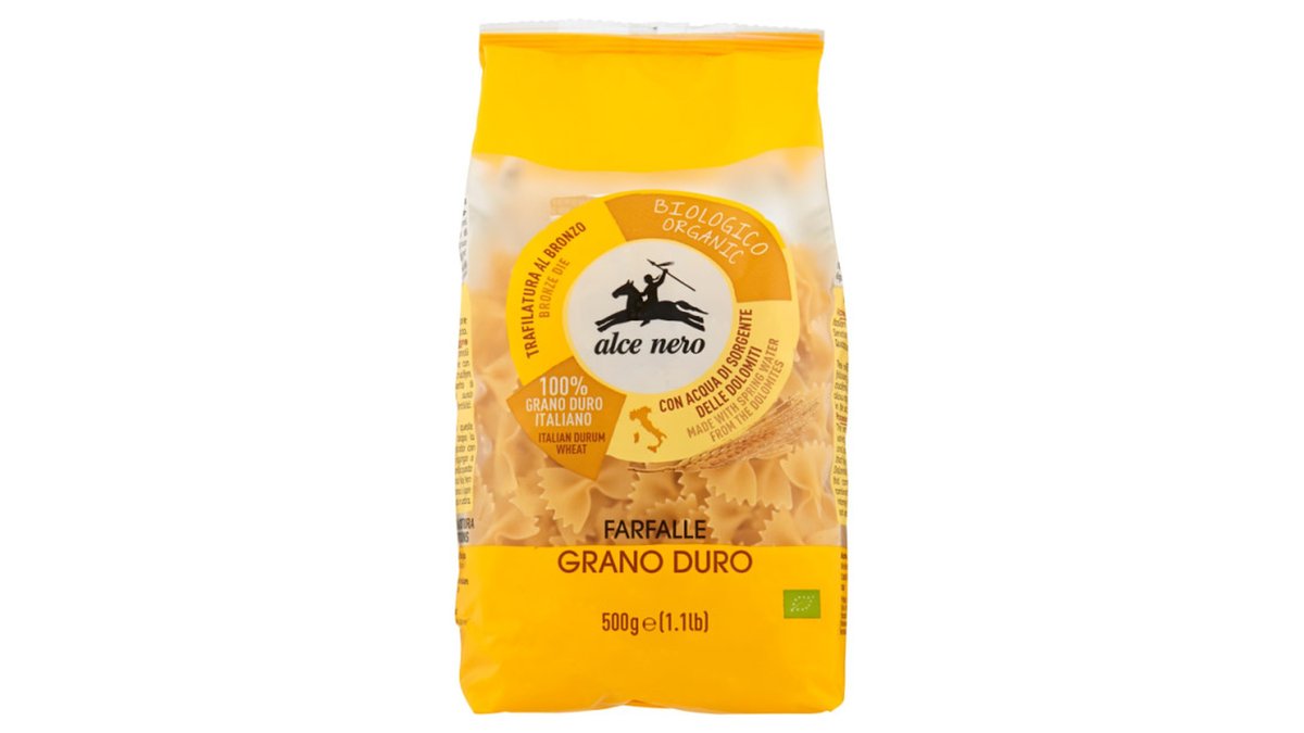Alce Nero Паста Organic Farfalle (500 g)