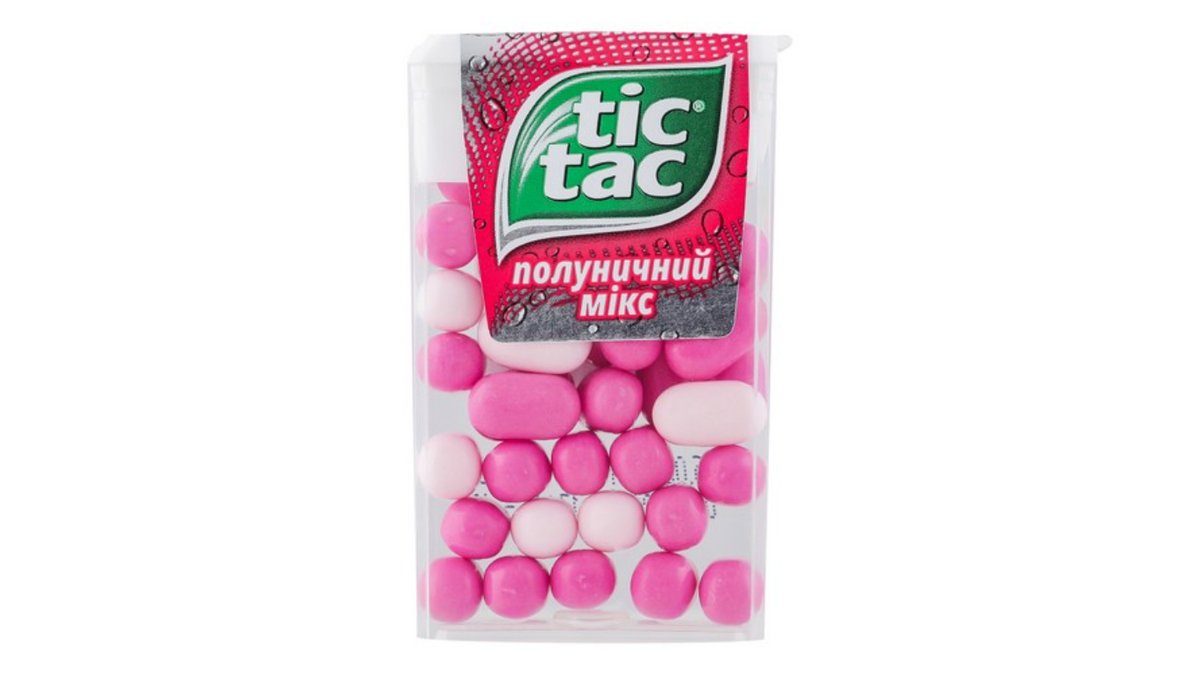 Tik-tak კлубნიკას ტკბილეული strawberry
