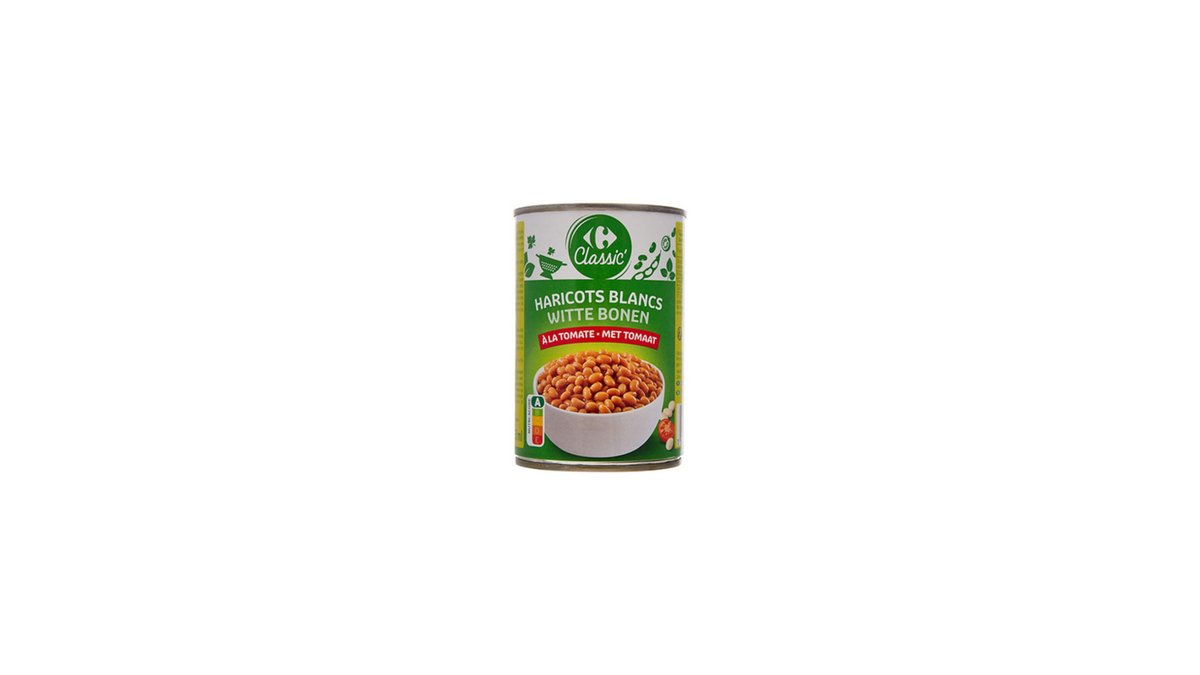 CRF კონსერვირებული ლობიო White Beans in Tomato Sauce (400 g)