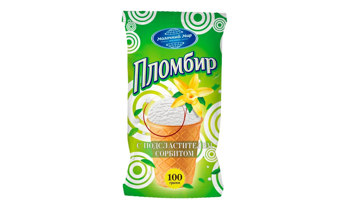 მოლოჩნი მირ мороженое with sorbitol (100 გ)