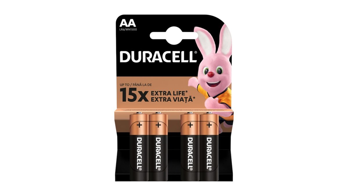 Duracell Alkaline Battery AA (4 pack)
