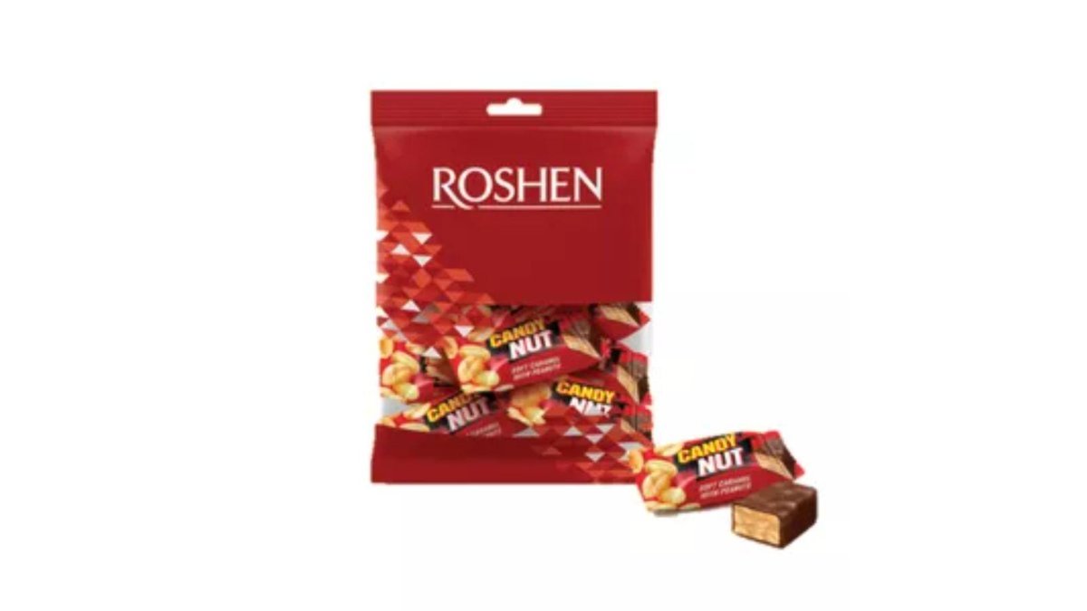 Roshen კანფეტი Nut with caramel and peanuts (350 g)
