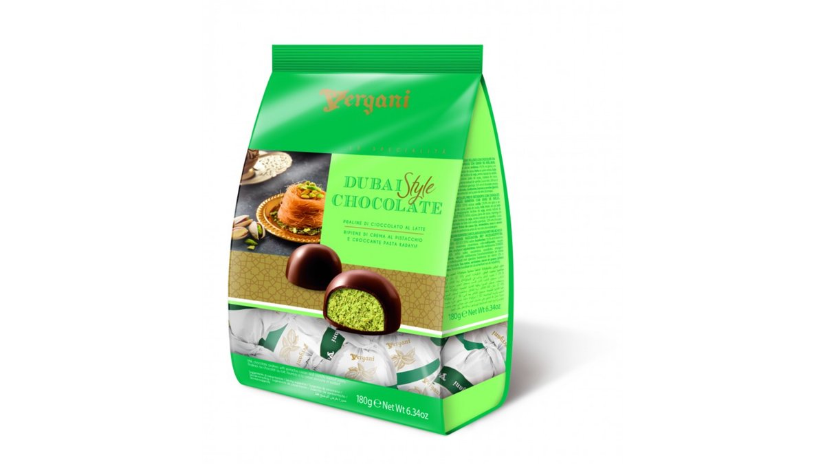 Vergani შოკოლადი with pistachios and kadaifi (180 g)