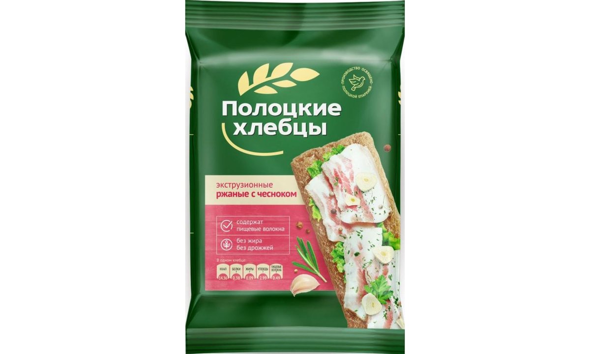 Polotskye Хрустящий Хлеб rye and garlic (80 g)