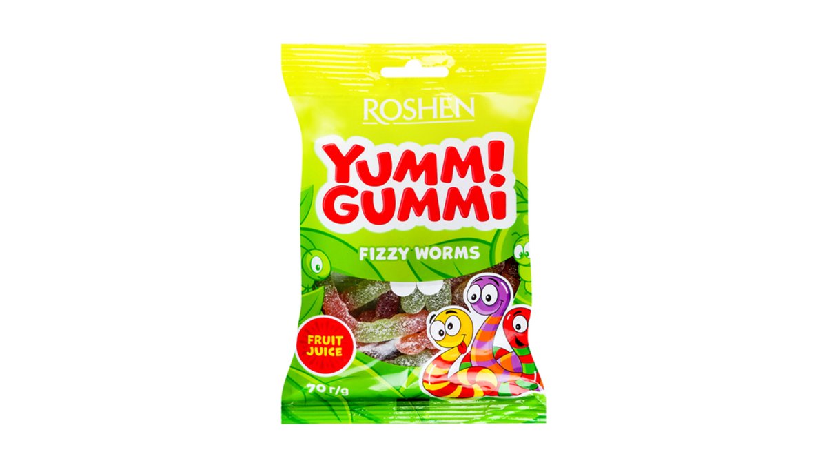 იამი კანფეტი Yami Gummy Fizzy Worms (70 g)